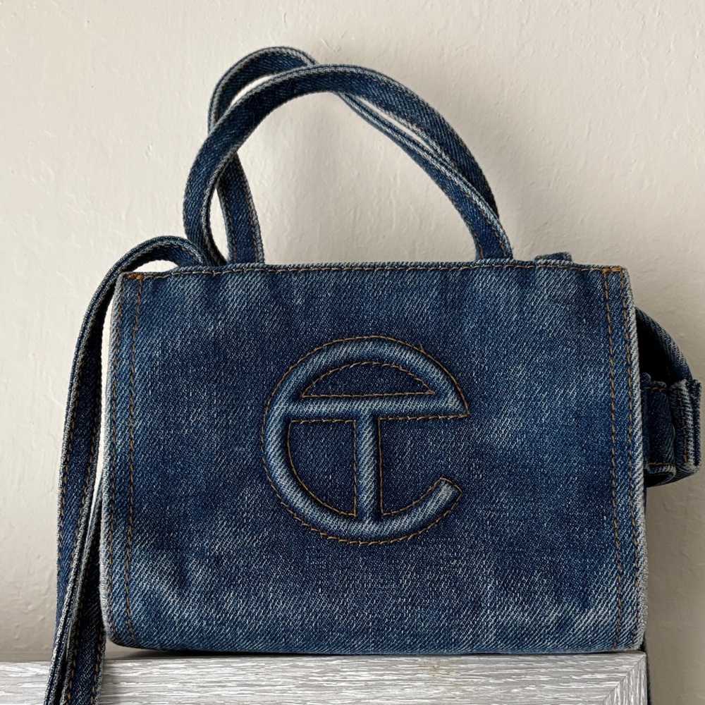 Telfar Dark Blue Denim Mini Bag